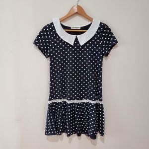 BNWOT Polka dot Peter pan collar nautical style dress small/med